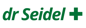 logotyp z zielonym napisem dr. seidel