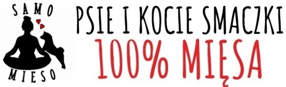 logotyp. Napis samo mięso kocie i psie