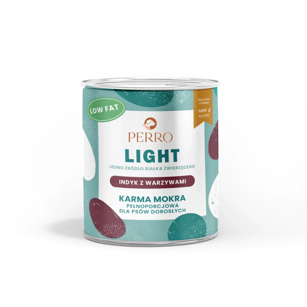 opakowanie karmy perro light jasnoniebieskie