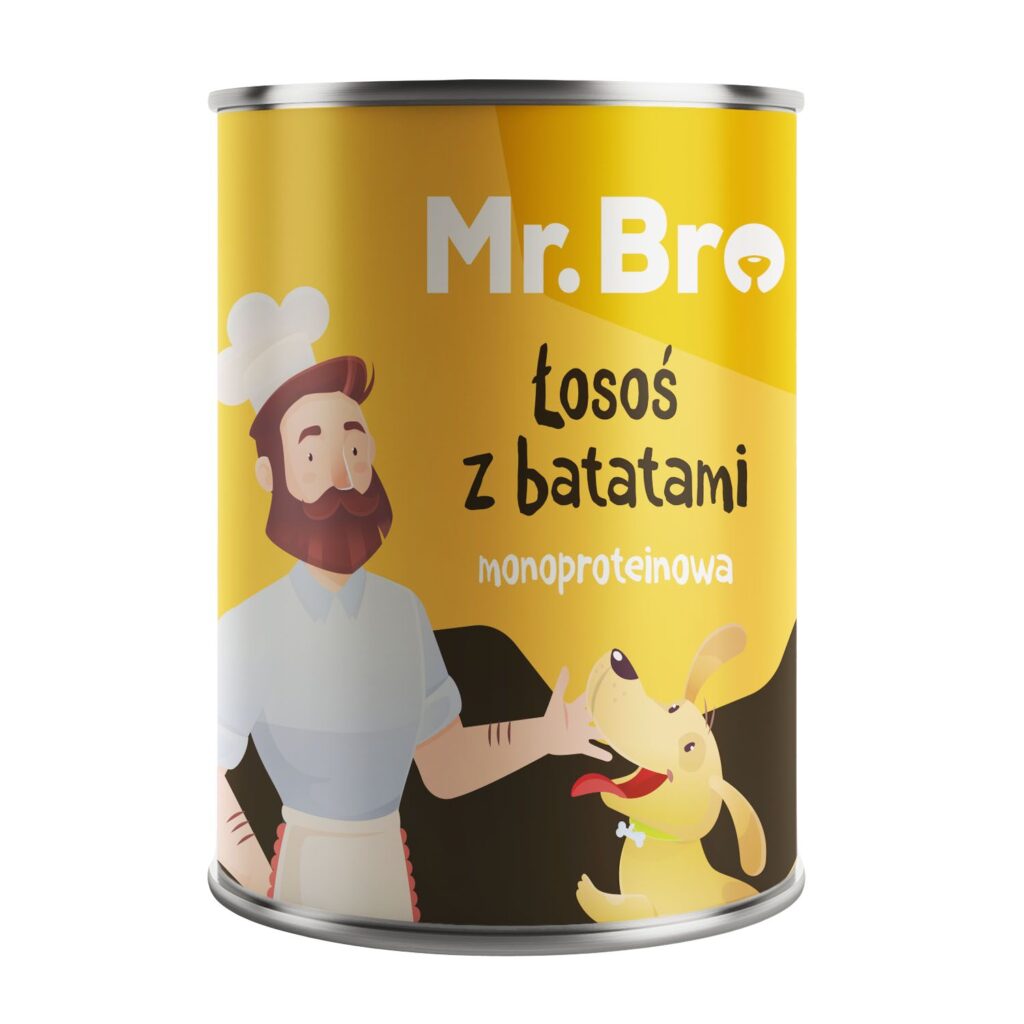 puszka mokrej karmy dla psów producenta mr.Bro