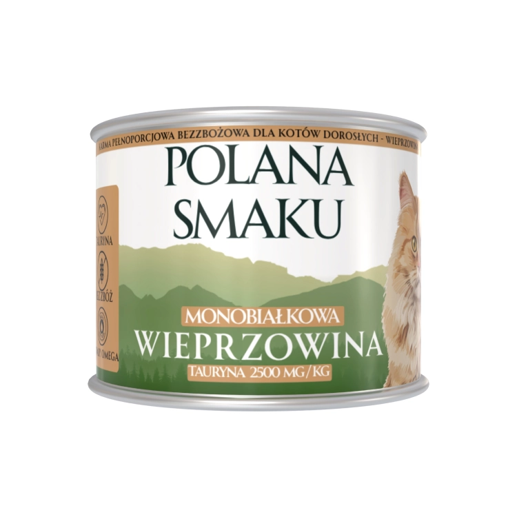 puszka 200g karma dla kota mokra wieprzowina