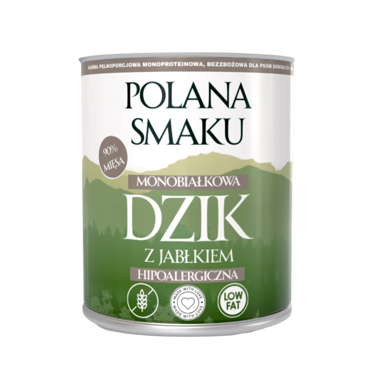 puszka 800g karma mokra dzik z jabłkiem