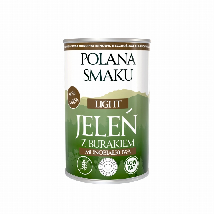 puszka mokra karma light dla psów jeleń z burakiem